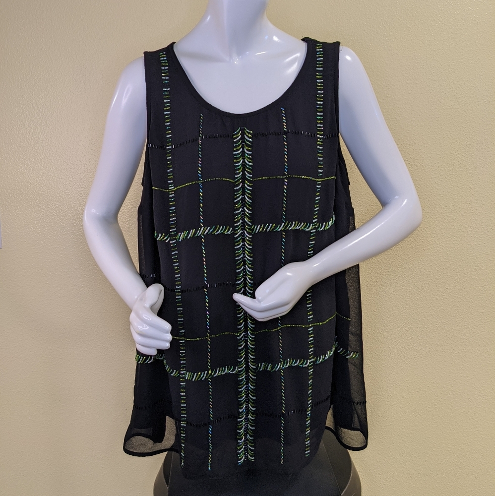 3/$10💲LANE BRYANT Beaded Tunic Tank
